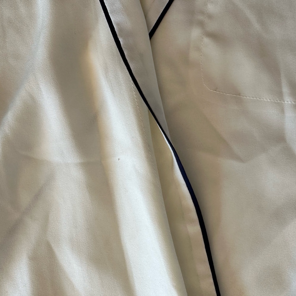 Aryn K Sleep Shirt Style Blouse Shirt with Tie Front size Large - Picture 3 of 3